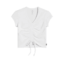 Drawstring Ruched Short Sleeve Top
